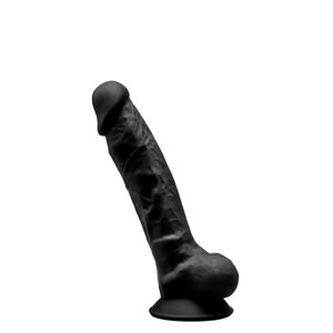Adrien Lastic SileXD Johnny Model 1 7"Реалистичный фаллос на присоске с мошонкой, 17.8х3.8 см (черный)