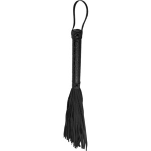 Aphrodisia Passionate Flogger - Флоггер с рельефной ручкой, 39 см (чёрный)