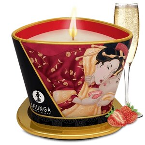 Ароматизированная свечка для массажа Shunga Massage Candle, 170 мл (клубника)