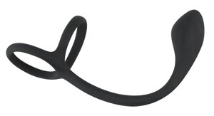 Black Velvets - Эрекционное кольцо с утяжкой на мошонку и анальным плагом