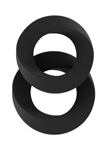 Cockring Set No. 24 - Комплект эрекционных колец, 3.2 и 5.8 см (чёрный)