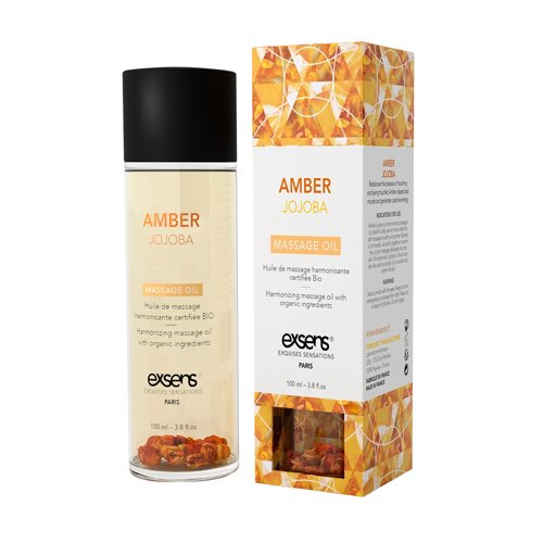 Exsens Amber Jojoba - Органическое массажное масло с камнями, 100 мл (жожоба)