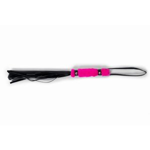 Флогер с розовой ручкой, 44 см (черный)