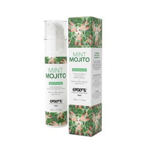 Gourmet Mint Mohito - Разогревающее массажное масло для оральных ласк, 50 мл (мохито)