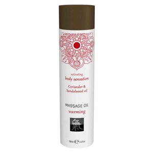 Hot Shiatsu Heat Effect Massage Oil coriander and sandalwood - Массажный гель с кориандром и маслом сандала, 100 мл