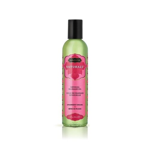 Kama Sutra Natural Massage Oil Strawberry Dreams - Натуральное массажное масло с ароматом клубники, 236 мл