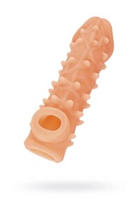 KOKOS - Насадка на пенис реалистичная с дополнительной стимуляцией, 15.6 см (телесный)