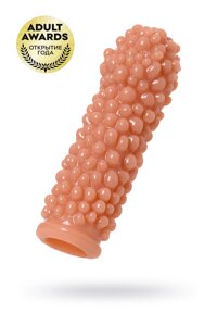 KOKOS - Насадка на пенис реалистичная с дополнительной стимуляцией (телесный)