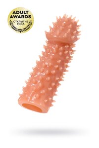 KOKOS - Насадка на пенис с стимуляцией реалистичная, 12,7 см (телесный)