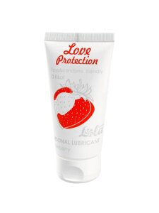 Lola Games Love Protection Strawberry интимная смазка на водной основе с ароматом клубники, 50 мл