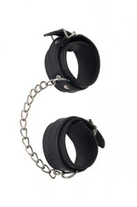 Lola Games Party Hard Serenity узкие наручники с пряжками, 28 см (чёрный)