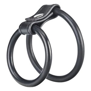 Lux Fetish - Двойное эрекционное кольцо на пенис и мошонку
