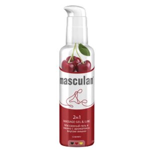 Masculan Cherry - Массажный гель смазка с ароматом вишни, 130 мл