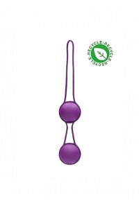 Natural Pleasure Geisha - Вагинальные шарики из экологичного пластика на био основе, 3.6 см (фиолетовый)