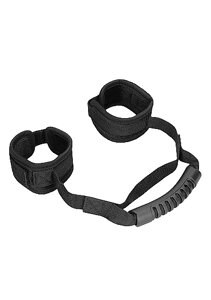 OUCH! V&V Adjustable Handcuffs with Handle наручники (оковы, фиксаторы), 50х5 см (чёрный)