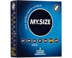 Презервативы MY. SIZE 6.4 см - 3 шт