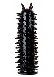 Shots Toys Spiky Penis Extension - Насадка на пенис с силиконовыми шипами, 13х4 см (чёрный)