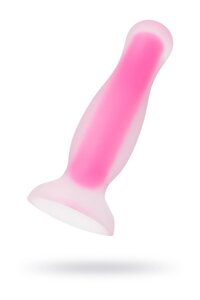 Штучки-дрючки - Анальная пробка светящаяся в темноте, 10,5 см (розовый)