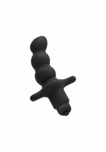 SONO №53 - Anal Finger Stimulator - Анальный вибростимулятор, 11.7 см (чёрный)