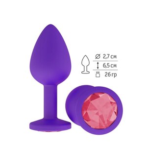 Сумерки Богов - Фиолетовая силиконовая пробка с кристаллом, 7,3х2,7 см (малиновый)