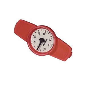 Термометр Heimeier для шаровых кранов GLOBO, диапазон 0-120 °С, DN10-32, красный