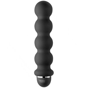 Толстый вибратор из шариков Tom of Finland, 24х5 см (чёрный)