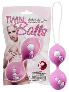 Twin Balls You 2 Toys - Вагинальные шарики, 11 см (розовый)