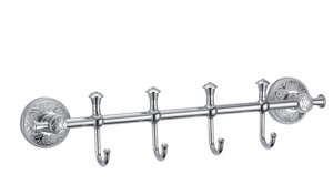 Аксессуар для ванной Savol S-005874A Планка с крючками (4 крючка)