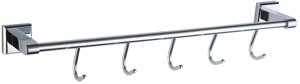 Аксессуар для ванной Savol S-009575 Планка с крючками (5 крючков)