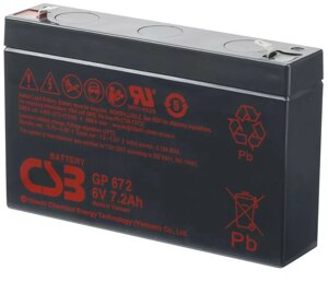 Батарея для ибп CSB GP672 (6в 7.2ач)