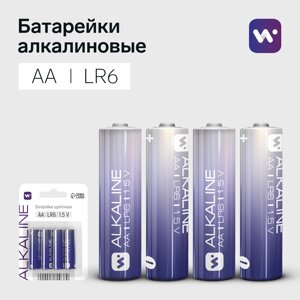 Батарейка алкалиновая windigo, aa, lr6, блистер, 4 шт