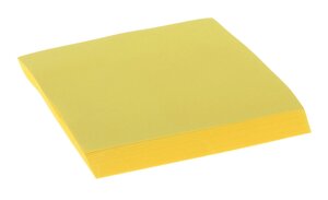 Блок с липким краем, 76 мм х 76 мм, 100 листов, флуоресцентный, желтый