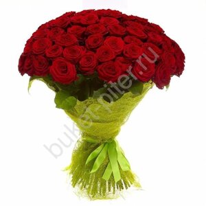 Букет из красной 101 розы 70 см