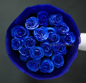 Букет Синих Роз в упаковке