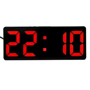 Часы - будильник электронные настольные с термометром, календарем, 15 х 6.3 см, ааа, usb
