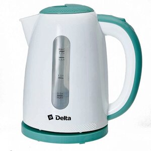 Чайник DELTA DL-1106 белый с мятным