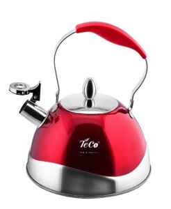 Чайник для плиты Teco ТС-103 бордовый 3л со свистком