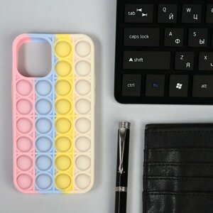 Чехол pop it, для iphone 12 mini, силиконовый, разноцветный