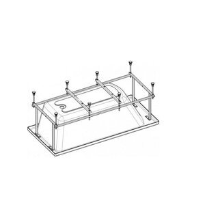 Для ванны Roca EASY 170х75см монтажный комплект (ZRU9302900) (рама, слив-перелив с сифоном, крепеж к стене, крепеж панели)