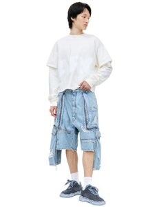 Джинсовые шорты с карманами