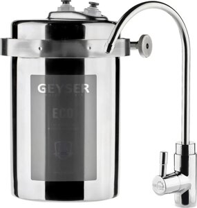 Фильтр для воды Гейзер Эко для жесткой воды серебристый (18055)
