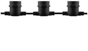 Гирлянда Feron CL50-13 Уличная Белт-лайт 230V E27 черная, шаг 50см, 10м+3м шнур (29885)