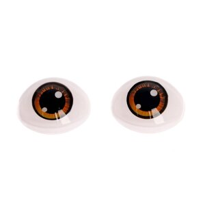 Глаза, набор 10 шт., размер 1 шт: 11,615,5 мм, цвет коричневый