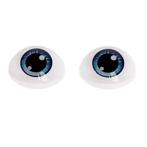 Глаза, набор 10 шт., размер 1 шт: 11,615,5 мм, цвет серо-голубой