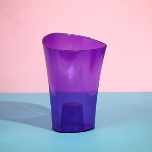 Горшок для орхидей, 1,3 л, 13,6 14,1 20 см, пластик, прозрачно-фиолетовый