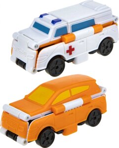 Игрушечный транспорт 1 TOY Transcar Double Скорая помощь-Кроссовер 8см