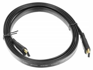Кабель buro HDMI 1.4 flat HDMI (m)-HDMI (m) v1.4 1м FLAT черный