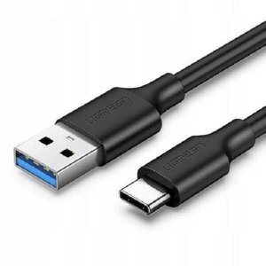 Кабель UGREEN USB 3.0 A Male to Type C Male Cable Nickel Plating 1m US184 (black) (20882)