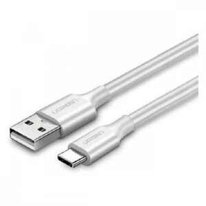 Кабель ugreen USB-A 2.0 to USB-C cable nickel plating 2m US287 white (60123)