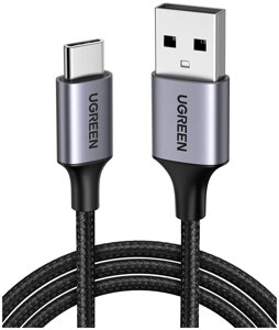 Кабель UGREEN USB-C Male to USB 2.0 Male Cable Aluminum Braid 3m US288 Space Gray (60408)